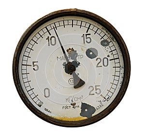Rusty manometer isolated