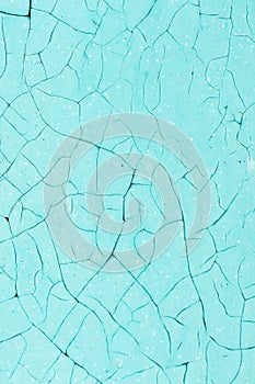 Rusty metal abstract background. Texture of an old blue grunge metal plate with cracked paint.