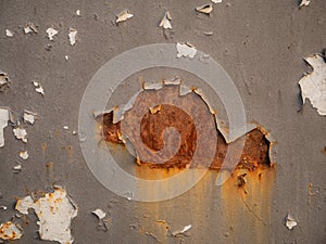 Rusty metal background. Red corroded texture. Damaged surface for design. Old orange rust backdrop. Architecture detail