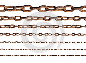 Rusty metal chains