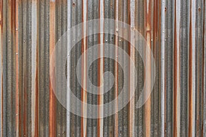 Rusty metal corrugated fence wall border, grunge old zig zag pressed formed