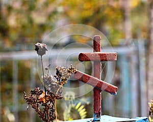 Rusty metal cross