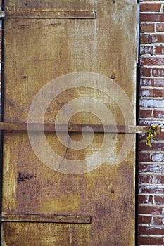 Rusty Metal Door Grunge Texture Background