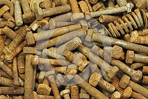 Rusty metal fasteners
