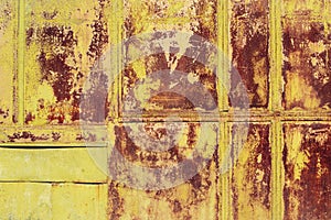 Rusty metal panel textured wallpaper background