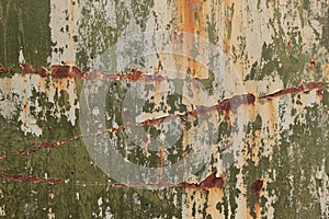 Rusty Metal Pilling Paint Surface Texture Background Photo Shot.