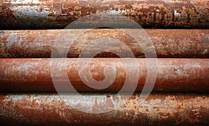 Rusty metal pipe