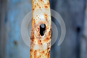 Rusty metal pipe