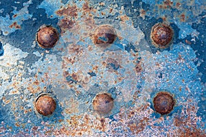 Rusty Metal with Rivets