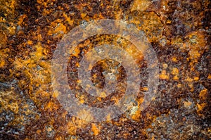 Rusty metal sheet background with texture and structure