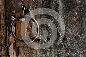 Rusty metal and stone wall backgrounds