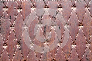 rusty metal texture background with embossed drawing pattern