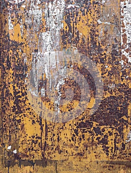 Rusty metallic steel plate