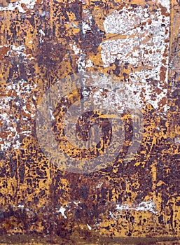 Rusty metallic steel plate