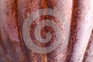 Rusty metallic texture.Grunge photo wallpaper.Ribbed metal rusty surface.Ribbed shiny surface.Shabby metal background