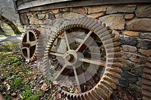 Rusty Mill Wheel Gears