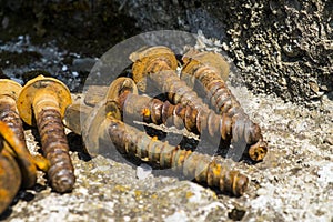 Rusty nuts and bolts