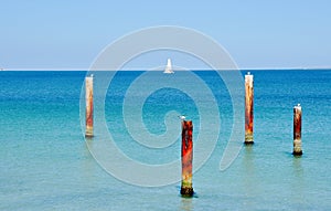 Rusty Ocean Pilings: Stunning Indian Ocean