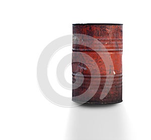 Rusty oil barrel