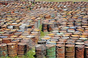 Rusty Oil barrels