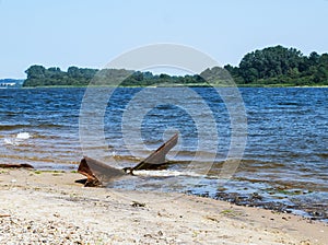 Rusty old boat landing