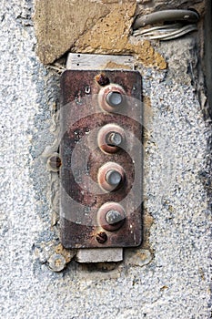 Rusty old door bell