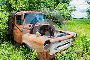 Rusty old farm truck