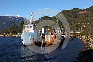 Rusty old fishing boats