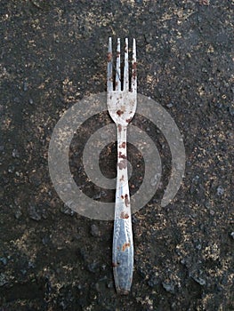 Rusty Old Fork Off The Floor