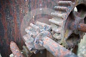 Rusty Old Gears Closeup photo