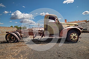 Rusty old GMC truck