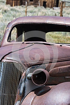 Rusty old Jalopy truck in Bodie Ghost Town