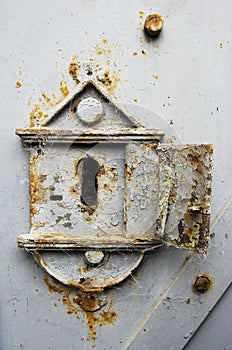 Rusty old keyhole