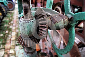 Rusty old part of the machine