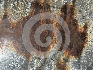 Rusty, old, rough, metal texture. Dark rusty metal texture background for interior exterior decoration and industrial construction