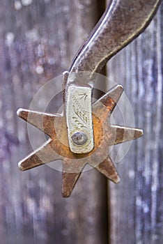 Rusty old spur star photo