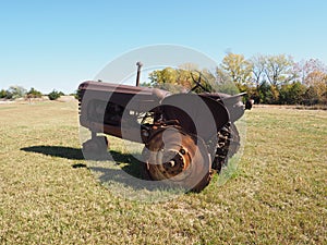 Rusty old tractor