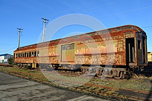 Rusty old train carriage