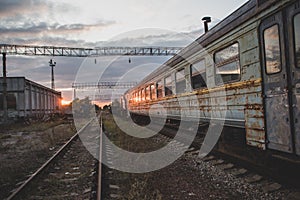 Rusty Old Train Cars.