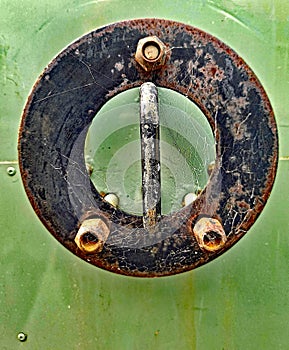 Rusty Old Wheel Bracket