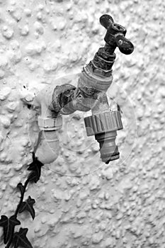 Rusty outdoor tap
