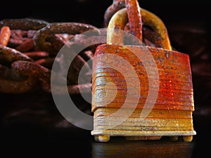 Rusty padlock