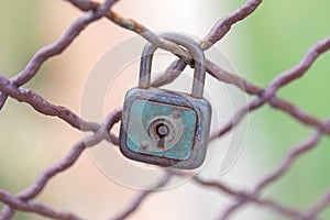 Rusty Padlock Fence