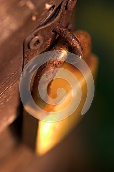 Rusty padlock