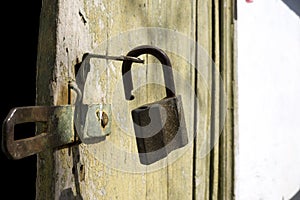 Rusty padlock