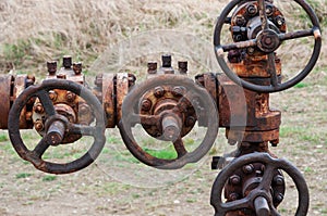 Rusty petroleum pipe line