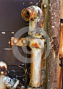 Rusty pipe, drainpipe,