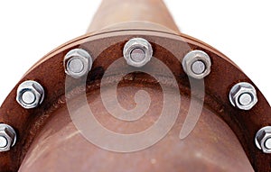 Rusty pipe with flange