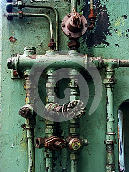 Rusty pipes and valves