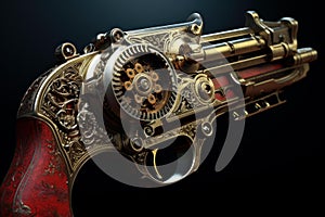 Rusty Pirate gun closeup. Generate Ai